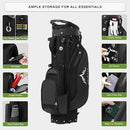 UNIHIMAL LIGHTWEIGHT GOLF STAND BAG, 5 WAY FULL-LENGTH DIVIDERS - BLACK - Like New