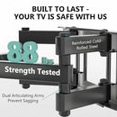 WALI FULL MOTION TV WALL MOUNT FOR 32–70 INCH TVS - BLACK - Like New