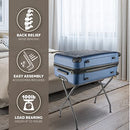 Bartnelli 2-Pack Folding Luggage Rack Collapsible Metal Suitcase Stands - Like New