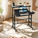 Tangkula Height Adjustable Mobile Standing Built-in Power Outlets B0BPH1X5B5 - Brand New