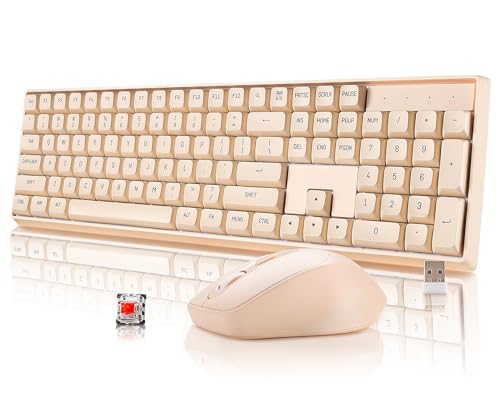 darkFlash Wireless Mechanical Keyboard and Mouse for Office, 106 Keys Full-Size - Like New