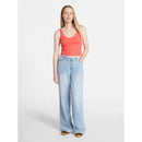 NO BOUNDARIES WOMEN'S MINI WAIST WIDE LEG PANTS, 31" INSEAM,SIZE: M - LIGHT WASH - Brand New