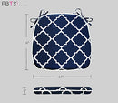 FBTS Prime Outdoor Seat Cushions Set of 2 Patio Chair Cushions with Ties - Brand New
