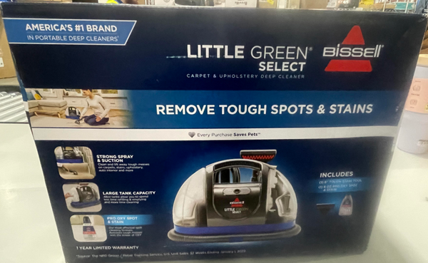 BISSELL LITTLE GREEN SELECT PORTABLE CARPET CLEANER 3519 - BLUE - Brand New