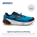 BROOKS MEN'S CATAMOUNT 2 TRAIL RUNNING SHOE, SIZE 9, - Scratch & Dent