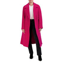 353MW438 COLE HAAN WOMEN WOOL BLEND LONGLINE COAT FUCHSIA SIZE 4 - Brand New