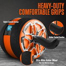 SQUATZ Digital AB Roller Wheel Ultra Wide Ab Wheel with Pilates Mat Black/Orange Like New