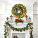 Dazzle Bright 24" Pre-Lit Christmas Wreath B099N6MMSJ - Green - Brand New