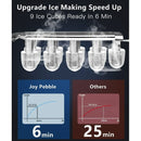 AGLUCKY 26LBS COUNTERTOP ICE MAKER, BULLET ICE TYPE IN 2 SIZES Z5822G - GRAY - Like New
