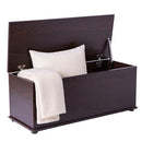Basicwise Wooden End of Bed Storage Chest with Hinged Lid - Scratch & Dent