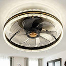 DIDER 20'' Flush Mount Ceiling Fan with Lights Remote Control B09P39FK1Q - Black - Brand New