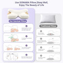 DONAMA Cervical Neck Pillow Ergonomic Contour Orthopedic Pillow - Khaki - Like New