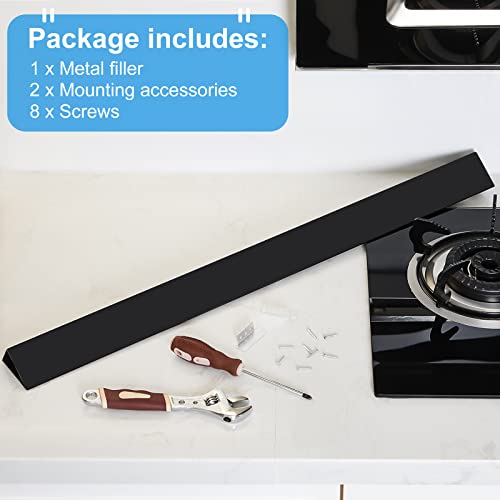 AMYLOVE 30 INCH LARGE STOVE GAP COVER SSU0709-L - BLACK - Like New