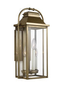 Feiss OL13200PDB Wellsworth 3 Light Outdoor Small Wall Lantern - Brass - Brand New