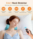 RINGCO NECK MASSAGER HEAT & VIBRATION 3 LEVEL RECHARGEABLE CERVICAL - LIGHT BLUE - Like New