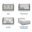 DELTA CHILDREN TAYLOR 4-IN-1 CONVERTIBLE BABY CRIB EASY TO ASSEMBLE W100140-026 - Like New
