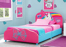DELTA CHILDREN UPHOLSTERED TWIN BED, JOJO SIWA BB81440JS-1126 - PINK - Like New