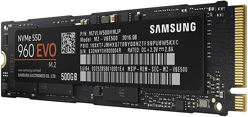 Samsung 960 EVO 500GB Solid State Drive (MZ-V6E500BW) m.2 NVMe,Hybrid Drive Like New