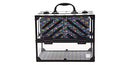 Caboodles Rainbow Rad Neat Freak Makeup Organizer Black Trim Rainbow Jacquard - Brand New