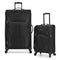 U.S. TRAVELER AVIRON BAY EXPANDABLE SOFTSIDE SPINNER WHEELS 2 PIECE - BLACK Like New