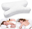 CUZEP ERGONOMIC CERVICAL PILLOW ANTI-WRINKLE MEMORY SHAPE PILLOW - WHITE - Like New