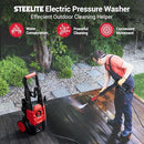 STEELITE ELECTRIC PRESSURE WASHER 2.5 GPM 4 NOZZLES FOAM CANNON AZ6041VC - RED - Brand New