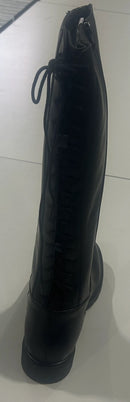 JJ FOOTWEAR WOMEN'S ZWART NAPPA HIGH BOOTS - WOMEN 44 US WOMEN 11.5-12 - BLACK - Like New