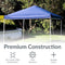 SUNNYDAZE 10X10 CANOPY REPLACEMENT TOP HEAVY-DUTY PU-COATED 150D OXFORD FABRIC - Like New