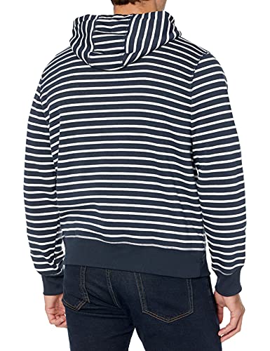AMAZON ESSENTIALS MEN'S FULL-ZIP FLEECE HOODIE MEN'S NAVY WHITE STRIPE XS - Brand New