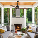 PARROT UNCLE 42" CLASSIC WATERPROOF WET OUTDOOR GAZEBO HOOK CEILING FAN - BROWN - Like New