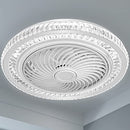 YITAHOME Bladeless Ceiling Fan Light 20" Modern Enclosed Chandelier - White - Brand New