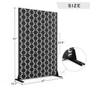 METAL PRIVACY SCREEN OUTDOOR 72" H×47" W,BALCONY SCREEN BLACK&SQUARE - BLACK - Like New