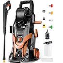 FOTING PRESSURE WASHER 4500PSI 4 QUICK CONNECT NOZZLES, HOSE & FILT - RED/BLACK - Like New