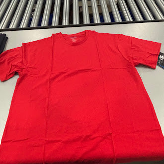 BLUE ICE PLAIN SHORT SLEEVES T-SHIRT - SIZE: MEN 2XL - RED - Brand New