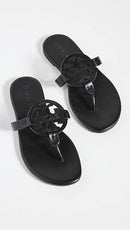 90582 Tory Burch Women's Miller Sandals Perfect Black Size 8 Like New