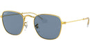 RAY-BAN JUNIOR SQUARE SUNGLASSES - LEGEND GOLD FRAME, BLUE POLARIZED LENSES - Like New
