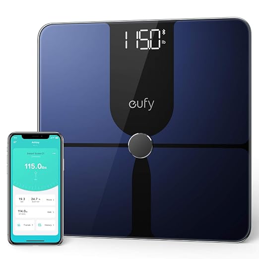 Eufy Smart Scale P1 with Bluetooth Body Fat Scale Wireless Digital Black T9147 Like New