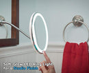 My Flexible Mirror 5x Magnification 7” Make Up Round Vanity Suction Cup - Silver - Like New