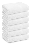 SOFTCOTT Basic Bath Towels 24x48 Inch White Bath Towel Pack of 6 - B09SGMH9V4 - Brand New