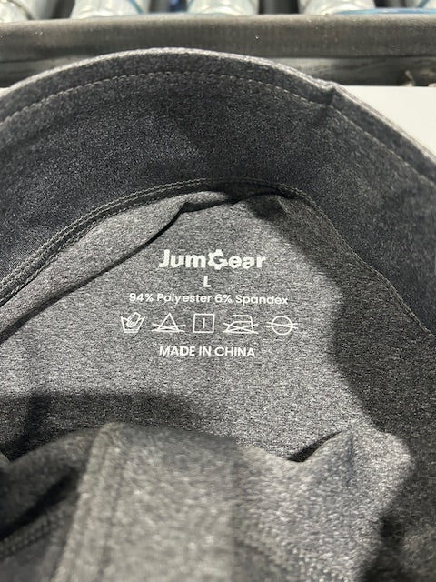 JUMGEAR-LIFE QUARTER ZIPPER PULLOVER SWEAT SHIRT - SIZE: MEN L - MEDIUM GRAY - Like New