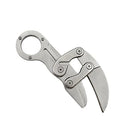 ISMOSM OUTDOOR MINI CAMPING STAINLESS CRAWL KNIFE MULTIFUNCTION - SILVER - Like New