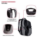 SWISSGEAR 2789 LAPTOP BACKPACK 17.75 INCH - GRAY/BLACK - Brand New