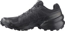 SALOMON SPEEDCROSS 6 MEN'S TRAIL RUNNING SHOES - SIZE: 9 - BLACK/BLACK/PHANTOM - Like New