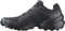 SALOMON SPEEDCROSS 6 MEN'S TRAIL RUNNING SHOES - SIZE: 9 - BLACK/BLACK/PHANTOM - Like New