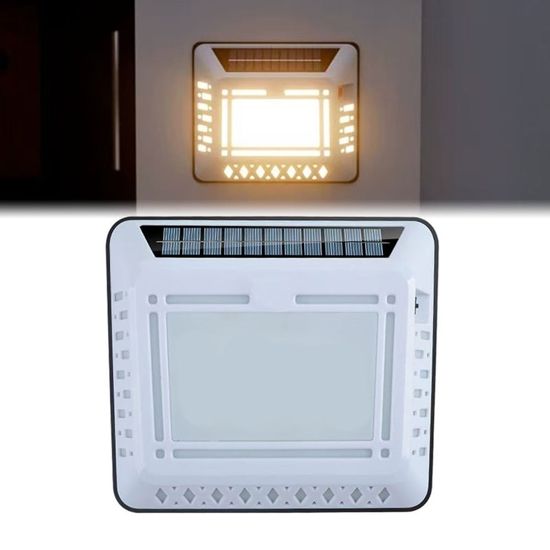 SOLAR DOORPLATE NUMBER LIGHT FRONT DOOR OUTDOOR WALL - WHITE - Like New