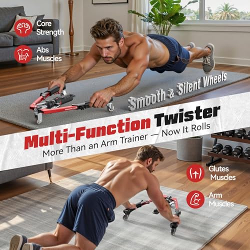 FLYBIRD CHEST ARM TWISTER TRAINER HYDRAULIC POWER PRESS MACHINE - BLACK/RED - Like New