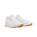 MENS REEBOK CLASSIC LEATHER ATHLETIC SHOE - WHITE/GUM - SIZE 7.5 New