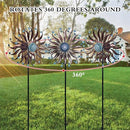 Hourpark Wind Spinners Yard Garden Retro Metal Large 84''Height - MULTICOLOR - Brand New