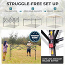 FUNDANGO 10X10 POP UP CANOPY, BEACH TENT, QUICK OPEN FRAME, 9T2406 - WHITE - Like New