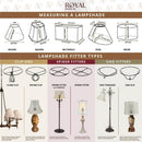 Royal Designs Flare Bottom Outside Corner Scallop Bell Lamp Shade BS-703-12BG - Brand New